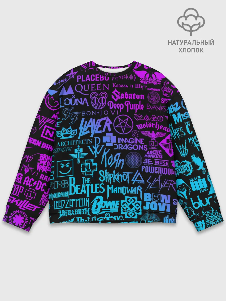 Мужской свитшот базовый / ЛОГОТИПЫ РОК ГРУПП