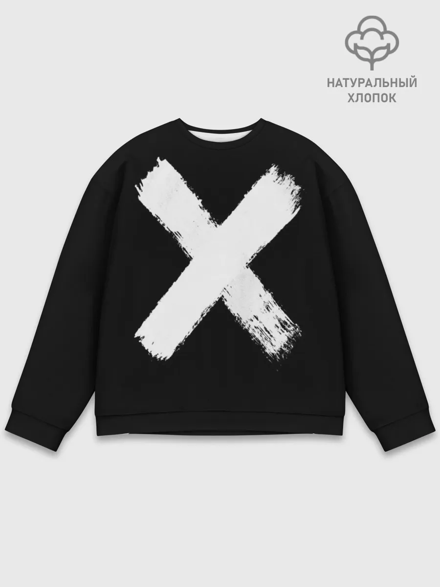Мужской свитшот базовый / Белое перекрестие | Меченый