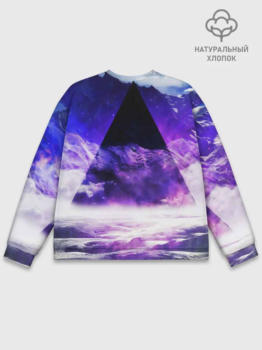 Мужской свитшот базовый / Космический треугольник