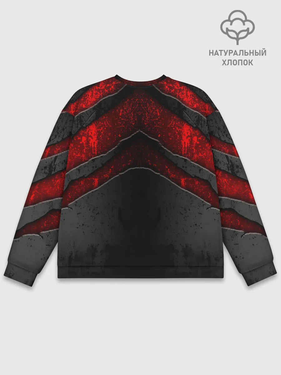 Мужской свитшот базовый / Black & Red Metal