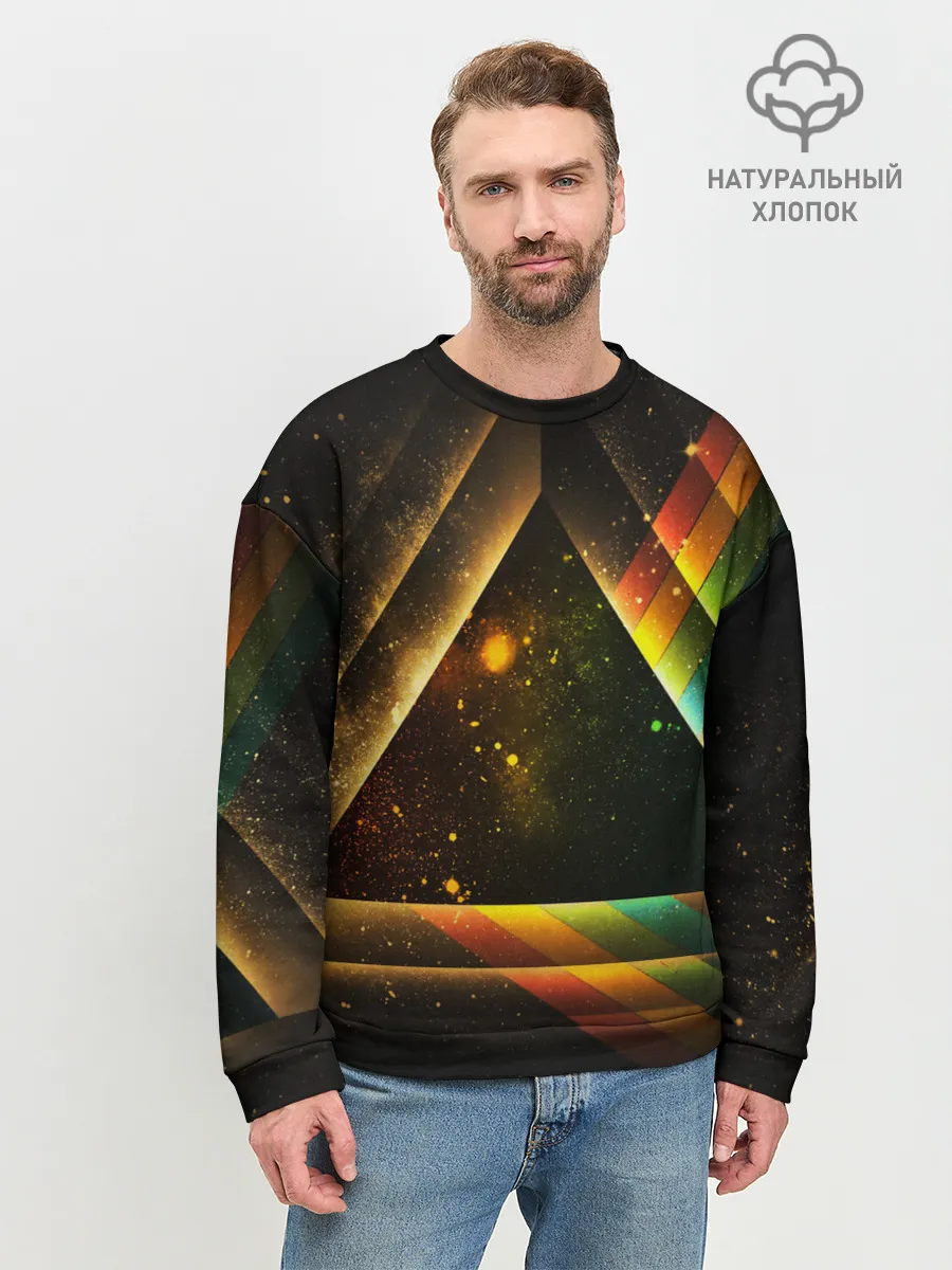 Мужской свитшот базовый / КОСМОС НЕОН