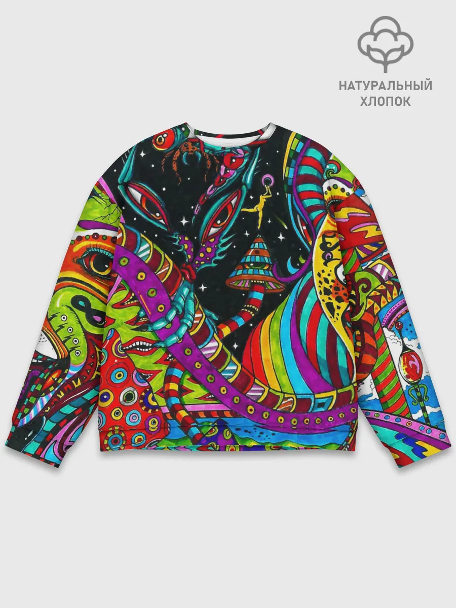 Мужской свитшот базовый / психоделика
