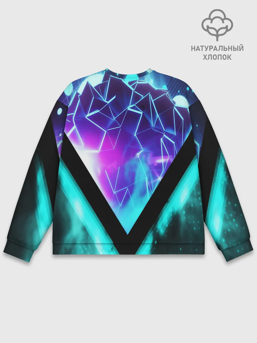 Мужской свитшот базовый / NEON GEOMETRY
