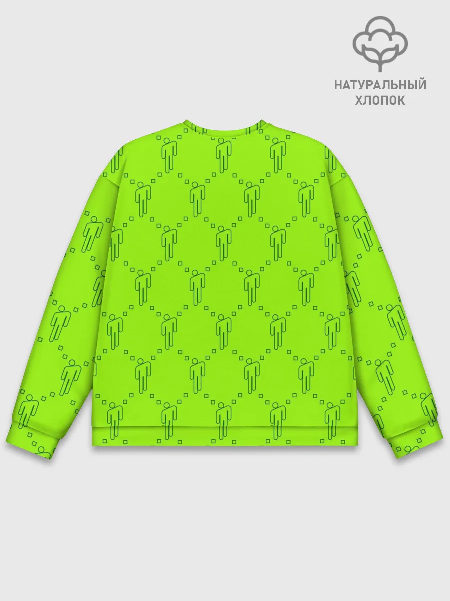 Мужской свитшот базовый / Billie Eilish pattern