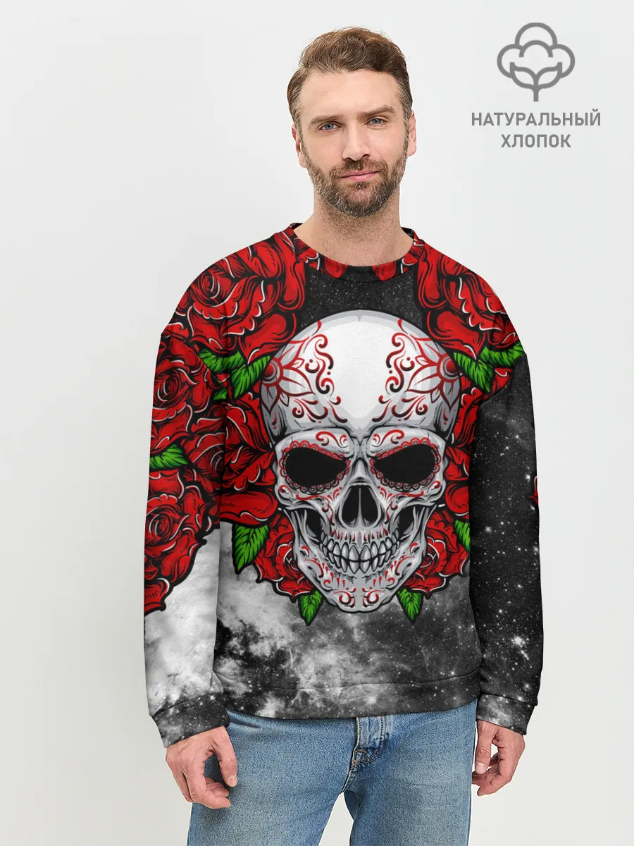 Мужской свитшот базовый / Skull and Roses