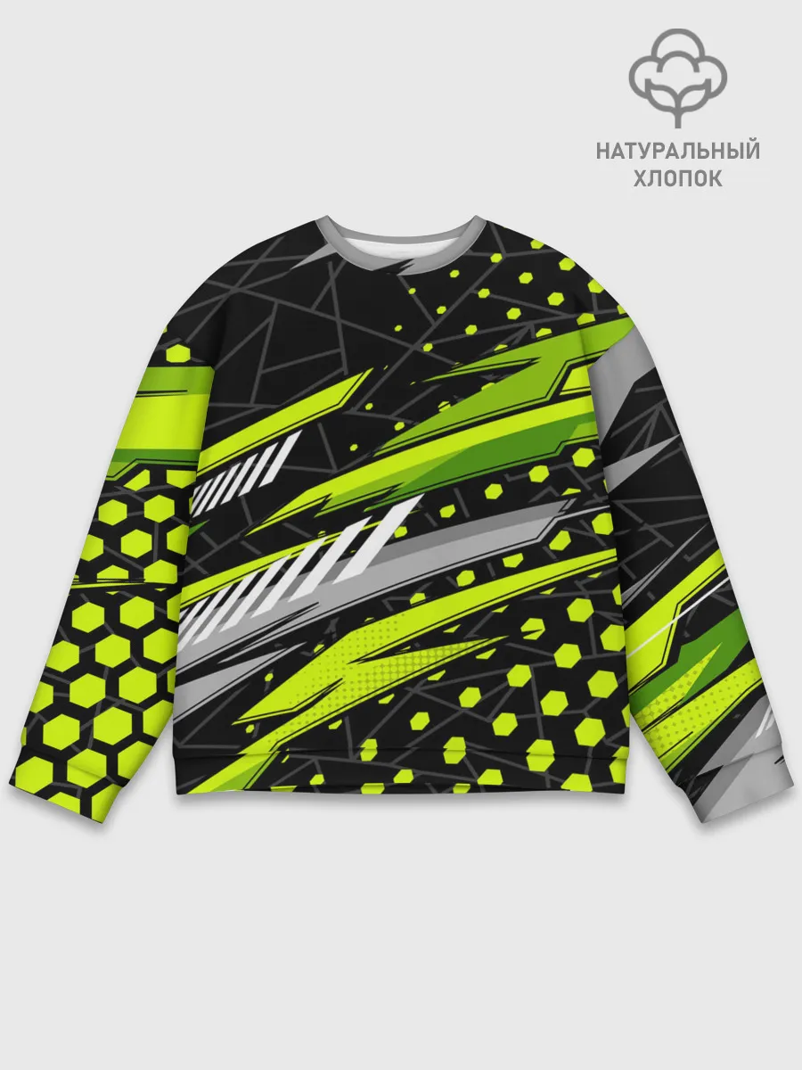 Мужской свитшот базовый / Black and Green