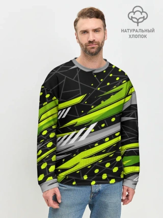 Мужской свитшот базовый / Black and Green