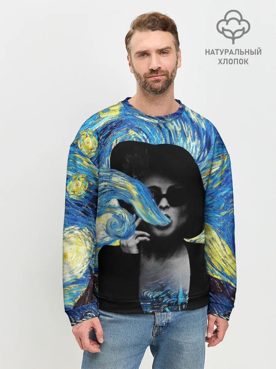 Мужской свитшот базовый / Марла на картине Ван Гога