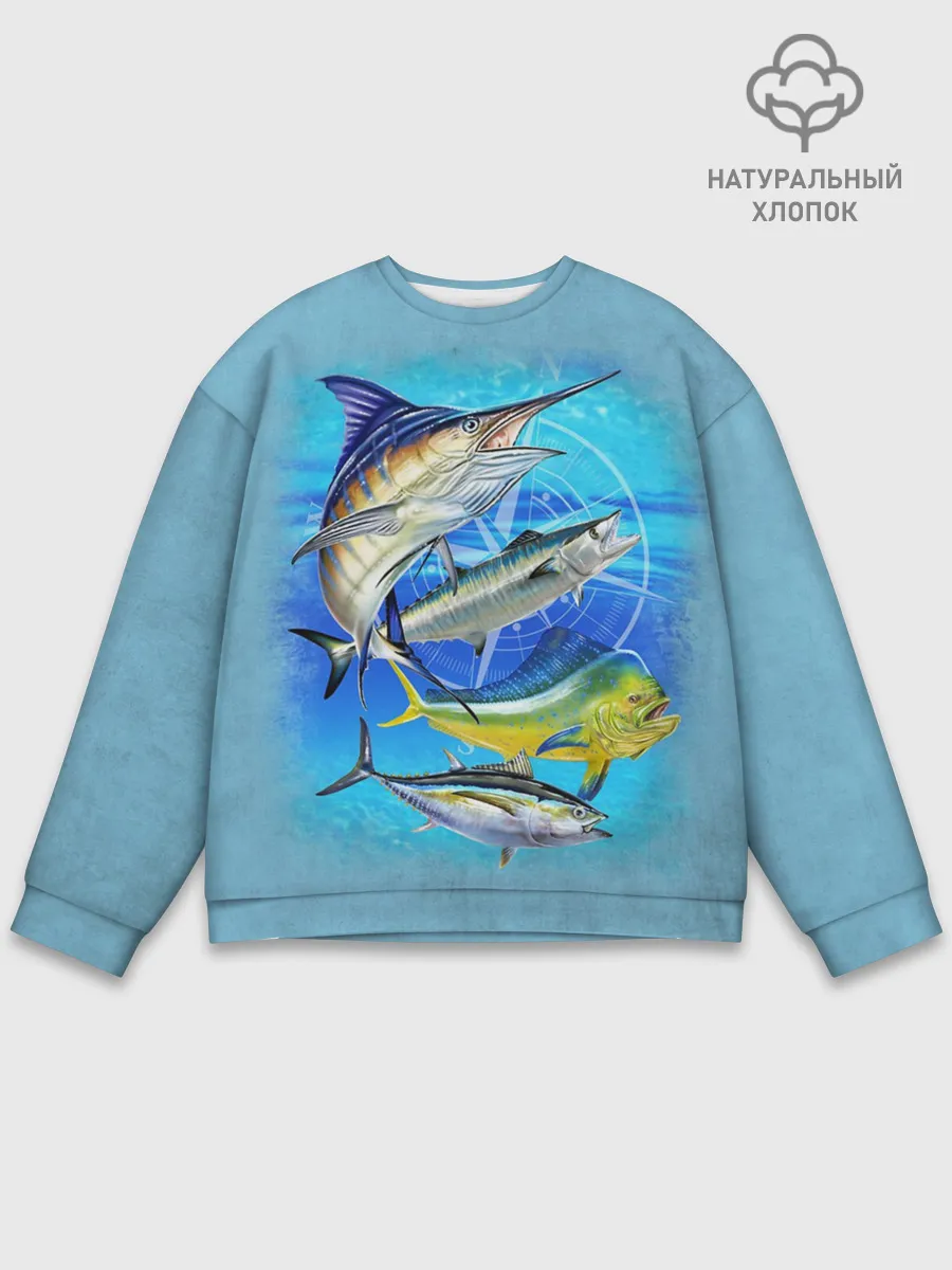 Мужской свитшот базовый / Marlin and other fish