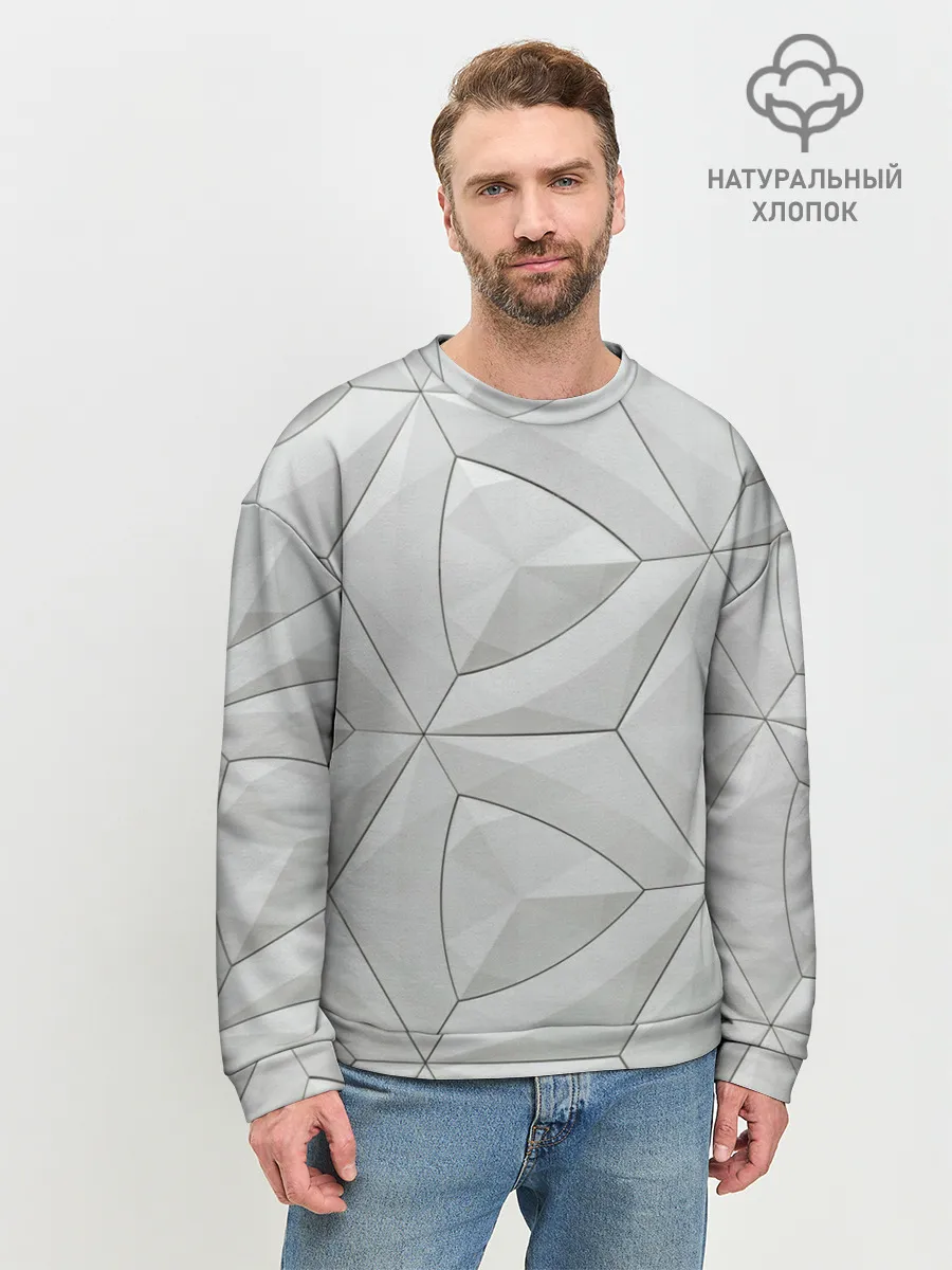 Мужской свитшот базовый / Техно Геометрия