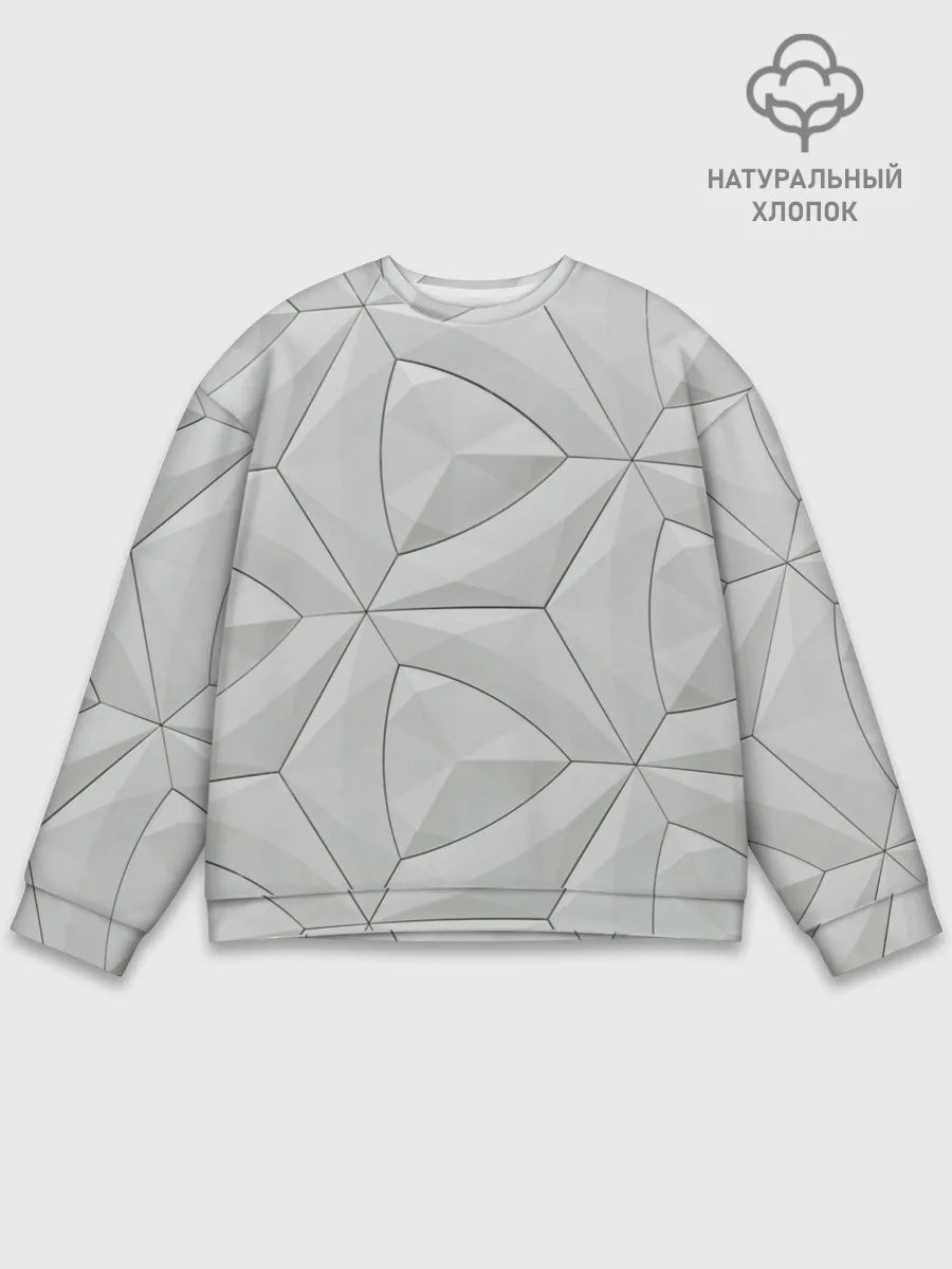 Мужской свитшот базовый / Техно Геометрия