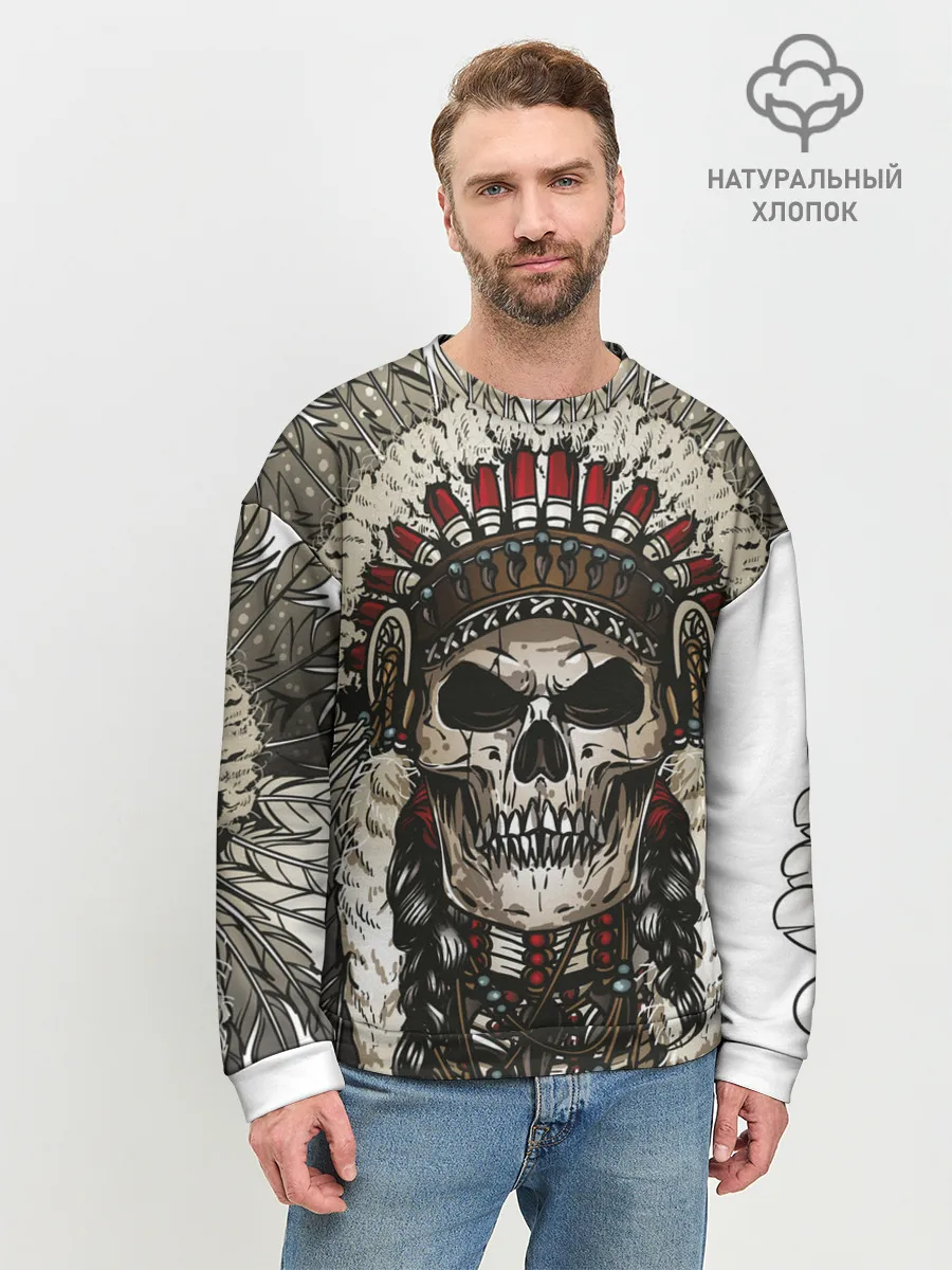 Мужской свитшот базовый / Leader of indian skeletons