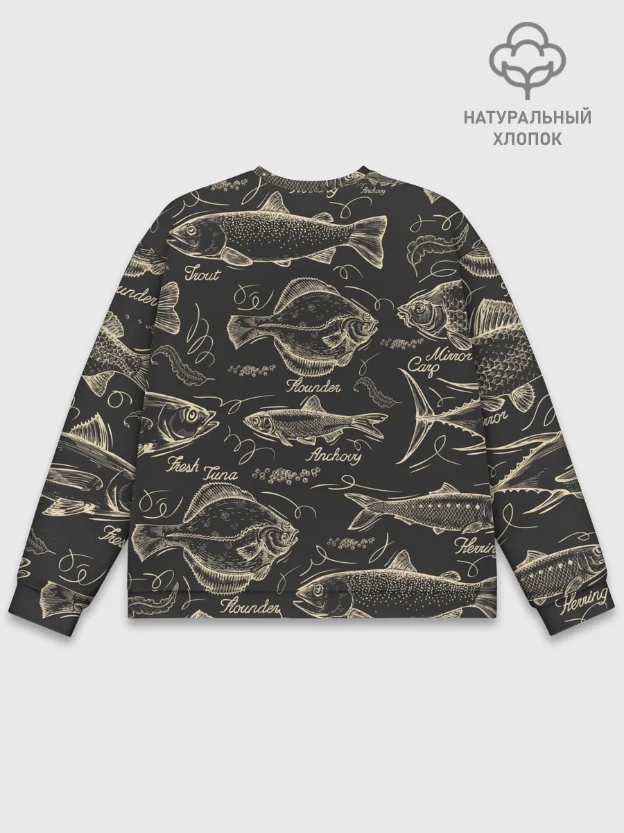 Мужской свитшот базовый / Lets go fishing