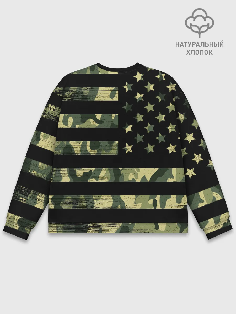 Мужской свитшот базовый / American Flag Camo