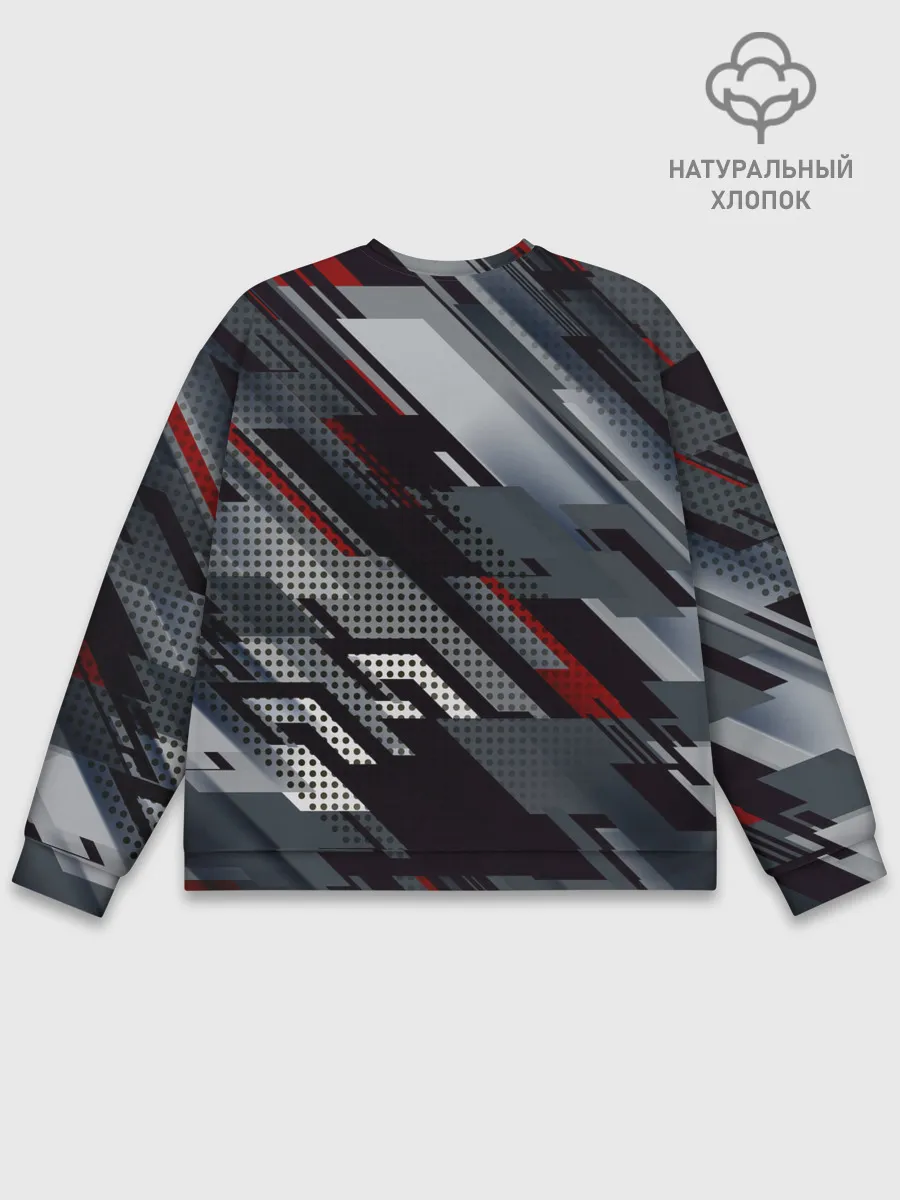 Мужской свитшот базовый / Металлическая текстура