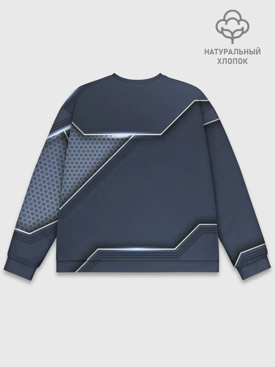 Мужской свитшот базовый / Металлическая 3D основа