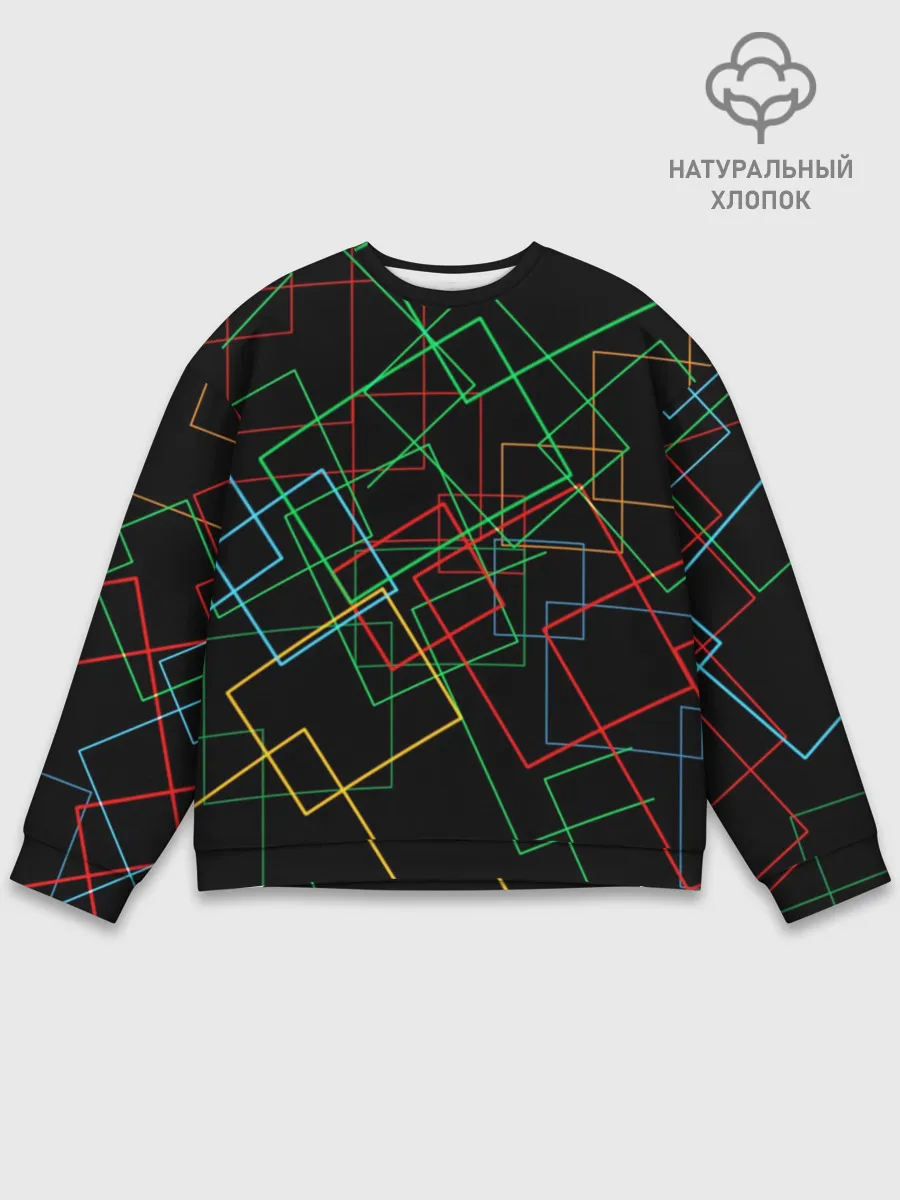 Мужской свитшот базовый / Линейная Абстракция