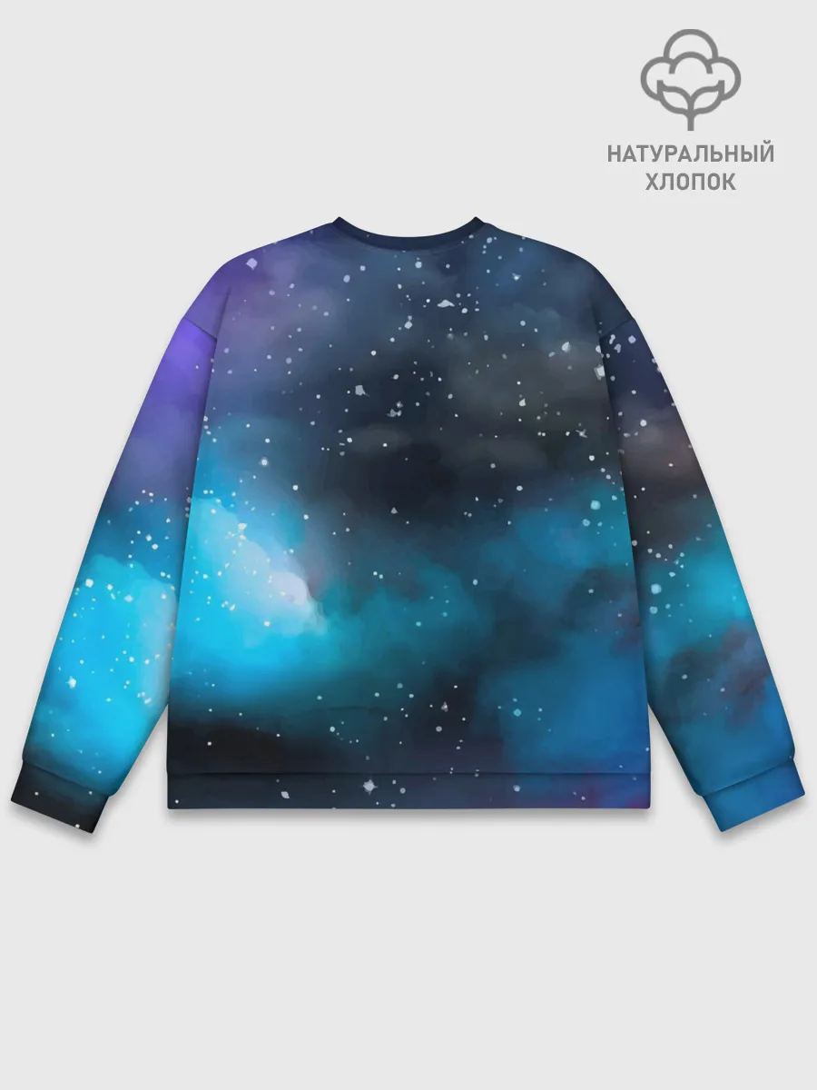 Мужской свитшот базовый / Рисованный Космос