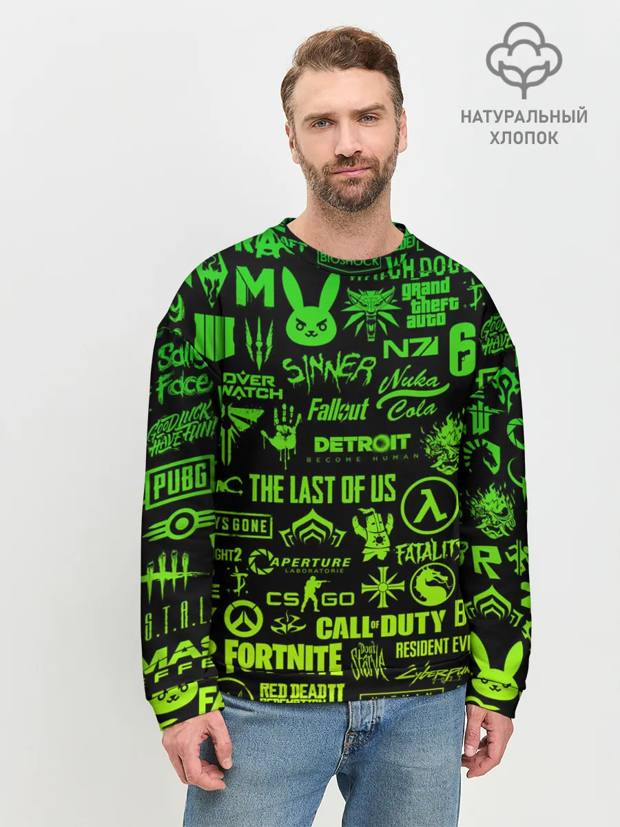 Мужской свитшот базовый / ЛОГОТИПЫ ИГР