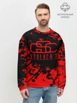 Мужской свитшот базовый / Stalker GSC red