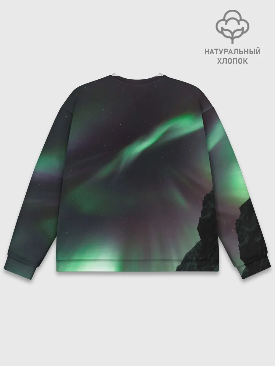 Мужской свитшот базовый / Северное сияние