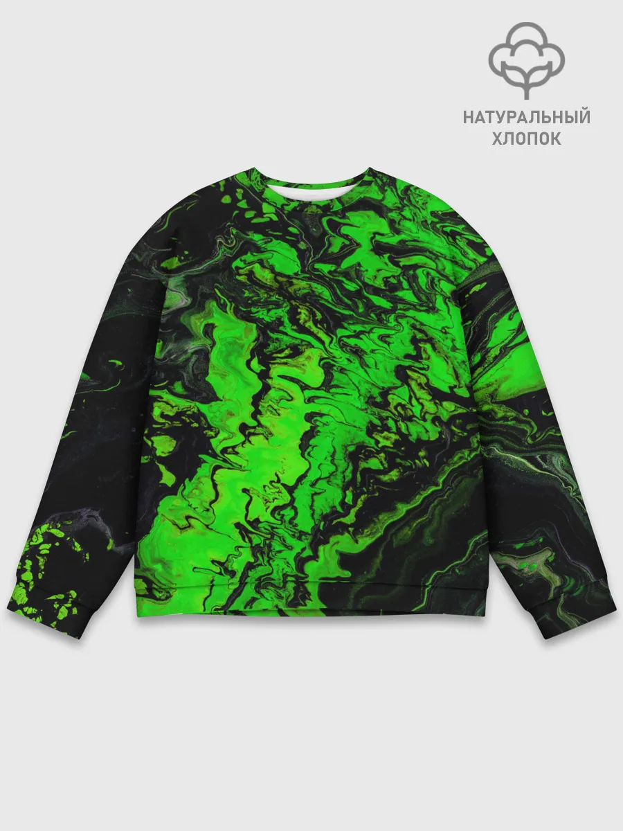 Мужской свитшот базовый / Тёмные зеленые краски