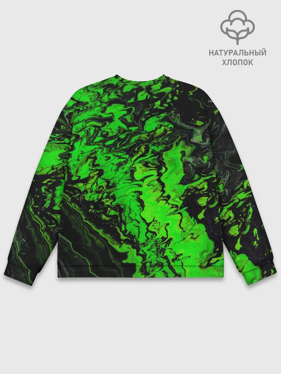 Мужской свитшот базовый / Тёмные зеленые краски