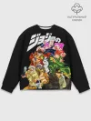 Мужской свитшот базовый / Jojo герои на черном