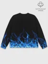 Мужской свитшот базовый / Синий Огонь