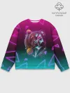 Мужской свитшот базовый / RETRO CYBER BEAR NEON