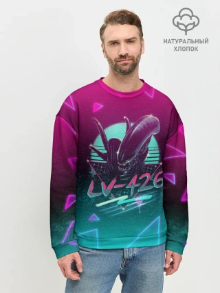 Мужской свитшот базовый / НЕОНОВЫЙ ЧУЖОЙ