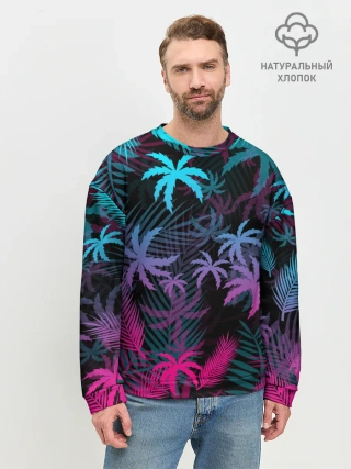 Мужской свитшот базовый / НЕОНОВЫЕ ПАЛЬМЫ | NEON PALMS