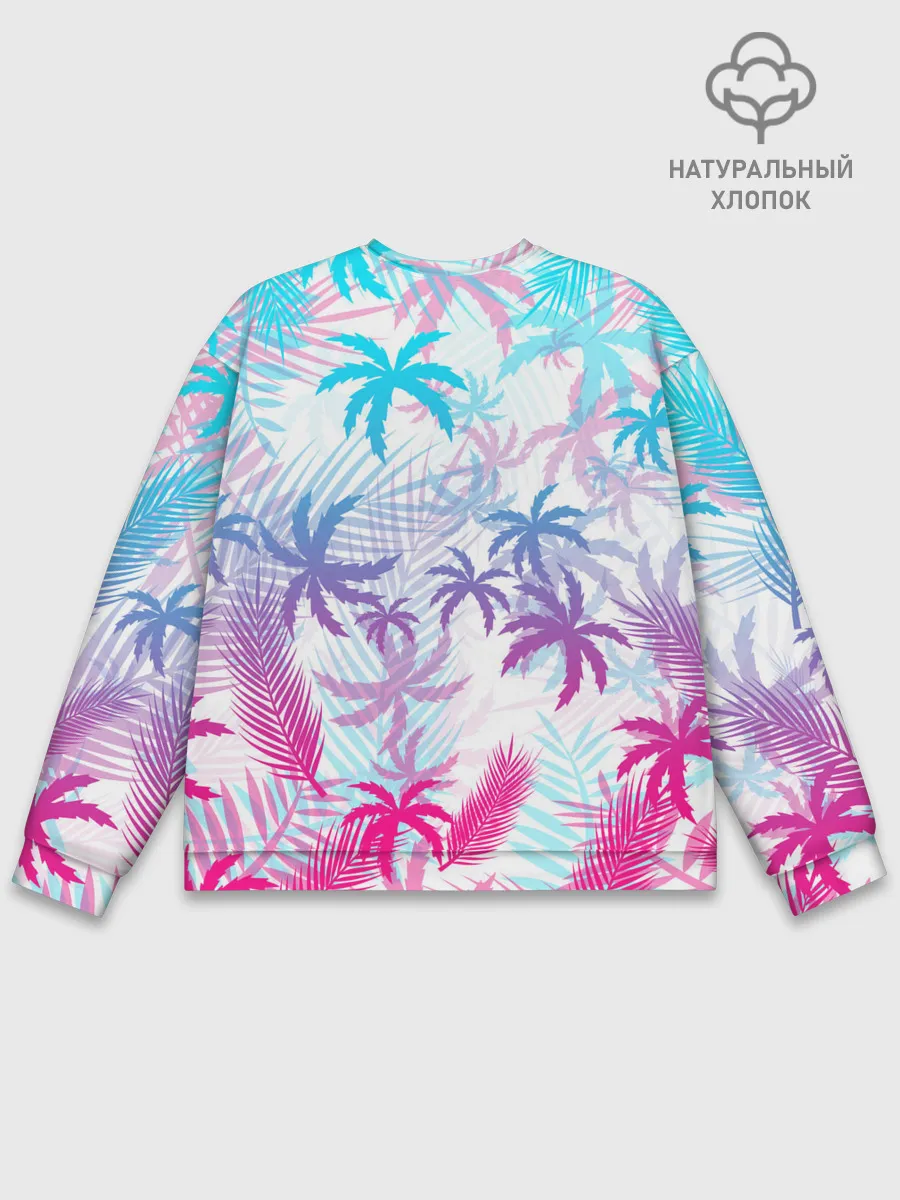 Мужской свитшот базовый / НЕОНОВЫЕ ПАЛЬМЫ