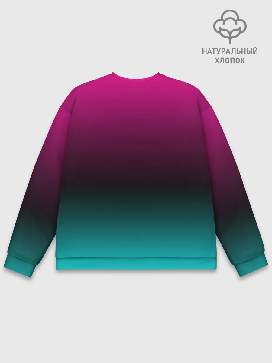 Мужской свитшот базовый / RETRO CYBER BEAR NEON