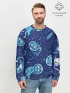 Мужской свитшот базовый / Кот Космонавт
