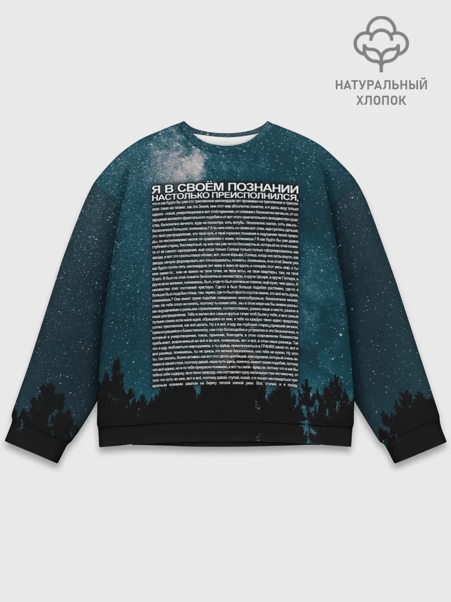 Мужской свитшот базовый / Идущий к реке