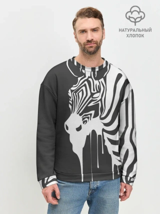 Мужской свитшот базовый / Зебра