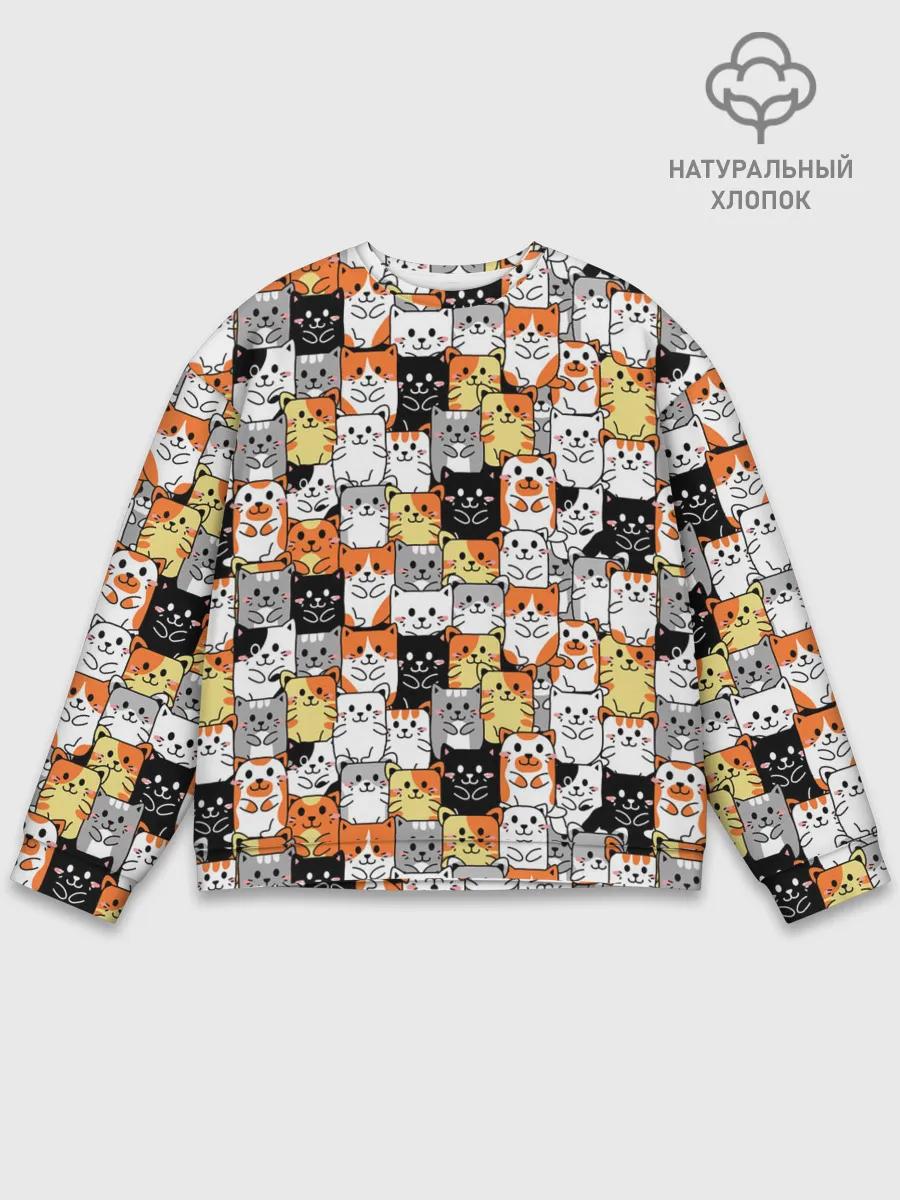 Мужской свитшот базовый / Котики