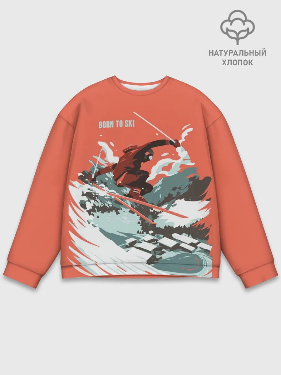 Мужской свитшот базовый / BORN TO SKI