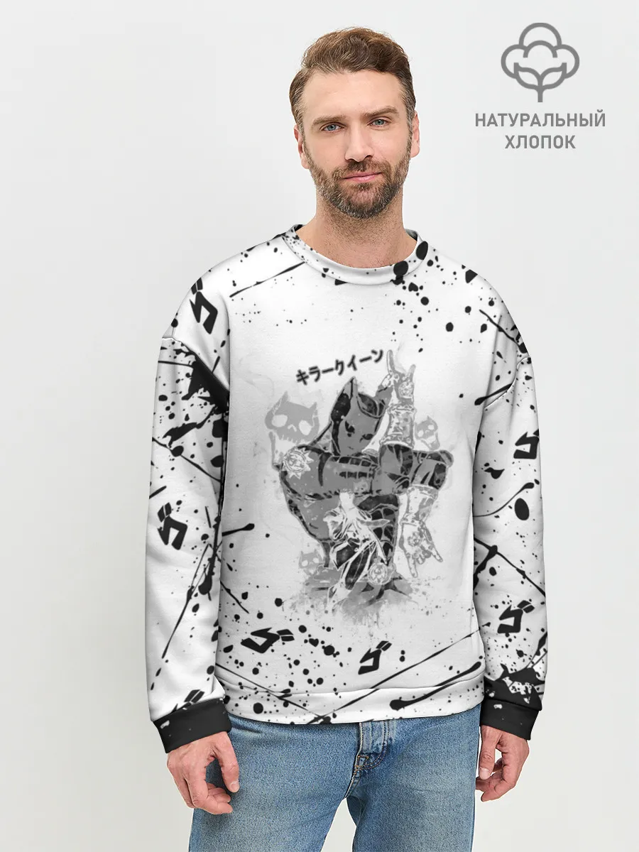 Мужской свитшот базовый / KILLER QUEEN черные брызги