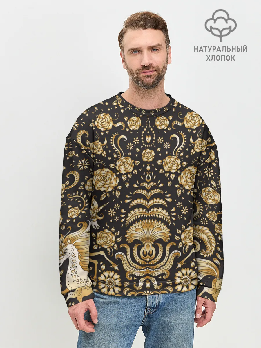 Мужской свитшот базовый / Gold & Black