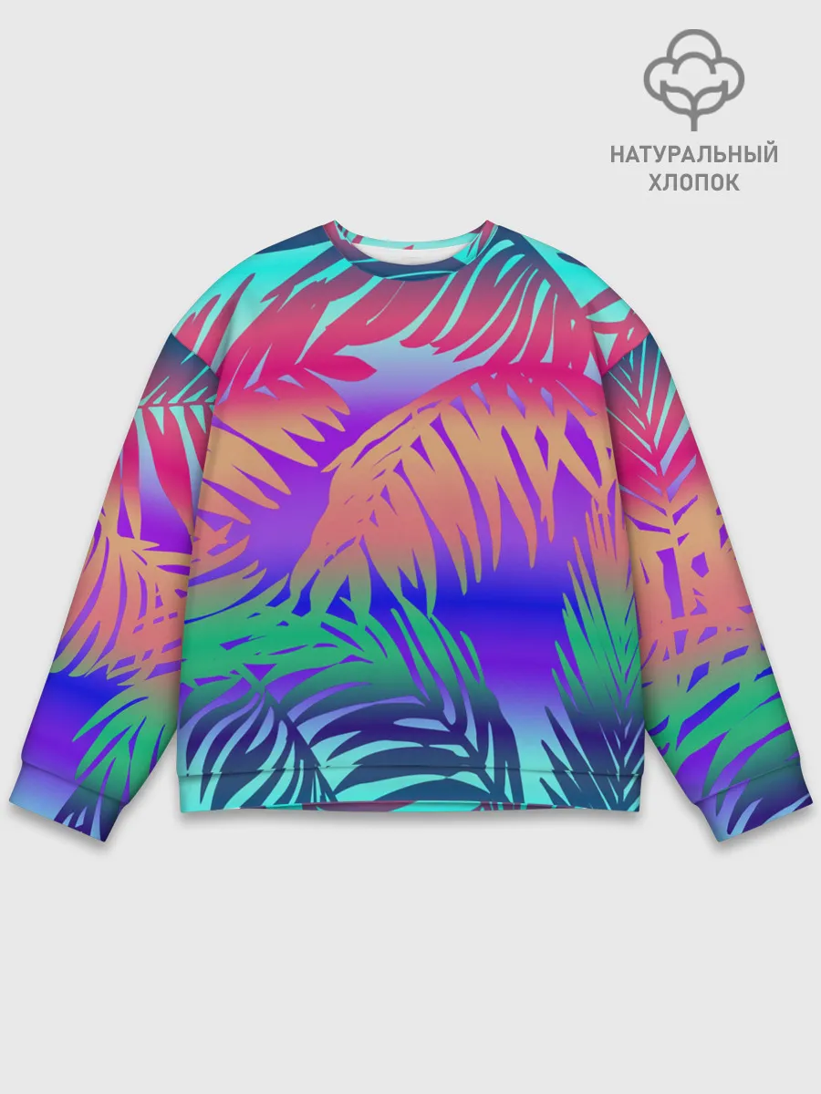 Мужской свитшот базовый / НЕОНОВЫЕ ПАЛЬМЫ