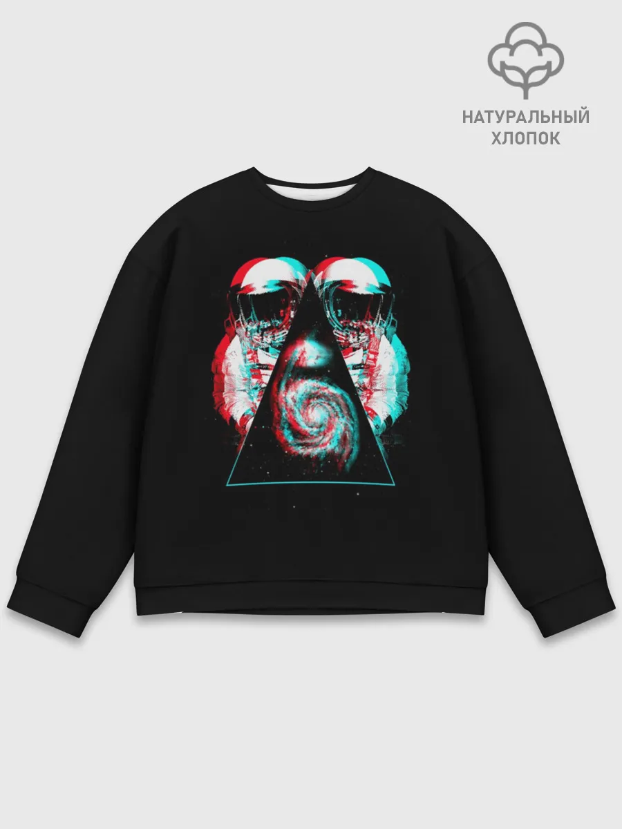 Мужской свитшот базовый / Cosmo Glitch