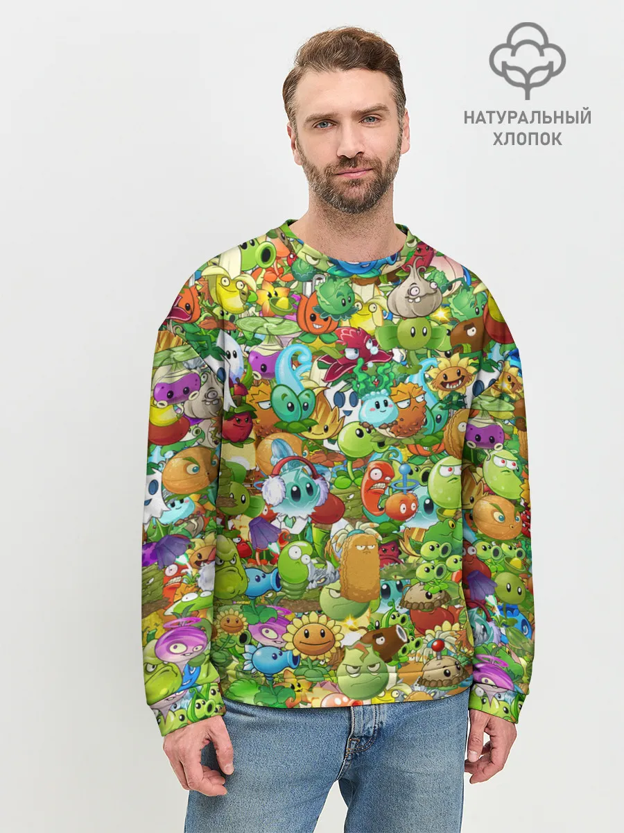 Мужской свитшот базовый / PLANTS VS ZOMBIES