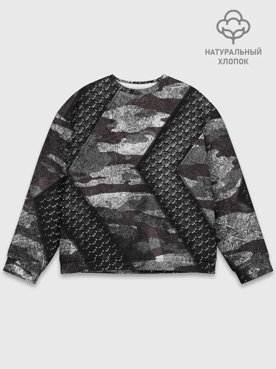 Мужской свитшот базовый / Камуфляжная 3D броня