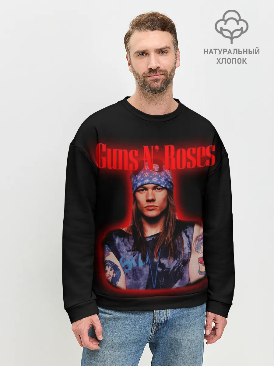 Мужской свитшот базовый / Guns n roses + Спина