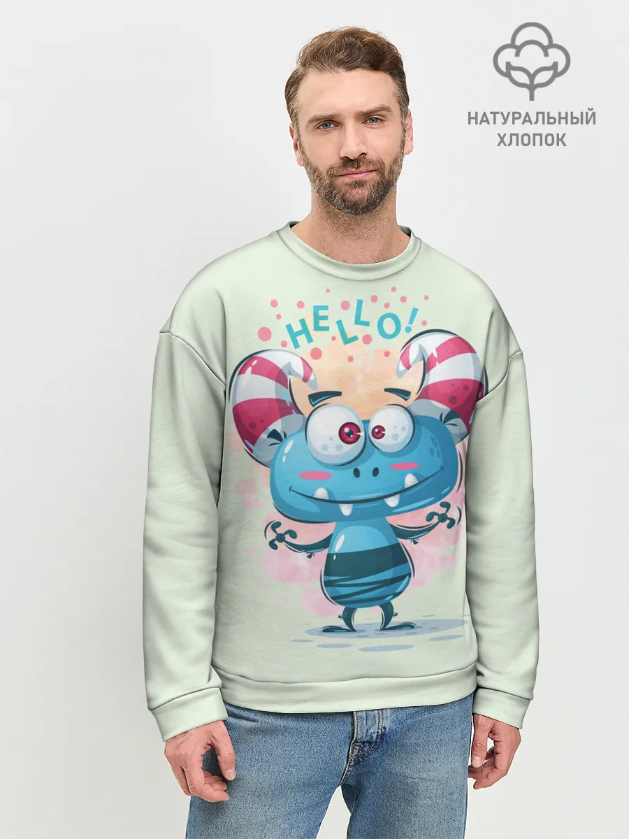 Мужской свитшот базовый / HELLO