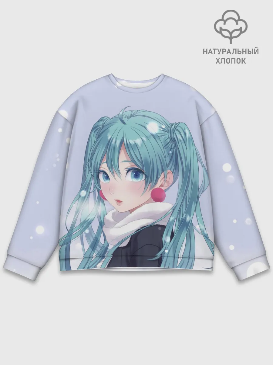 Мужской свитшот базовый / Hatsune Miku. Winter