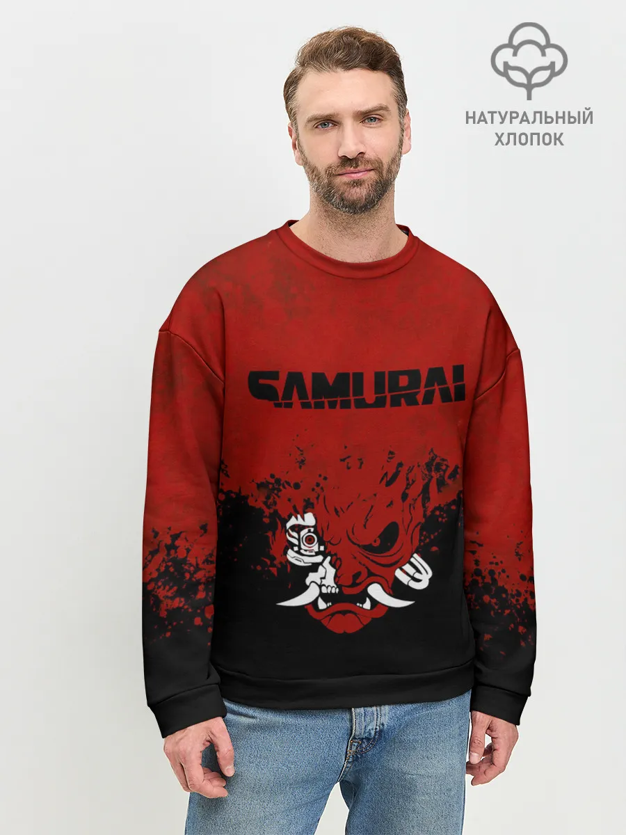 Мужской свитшот базовый / Cyberpunk 2077 | Samurai.