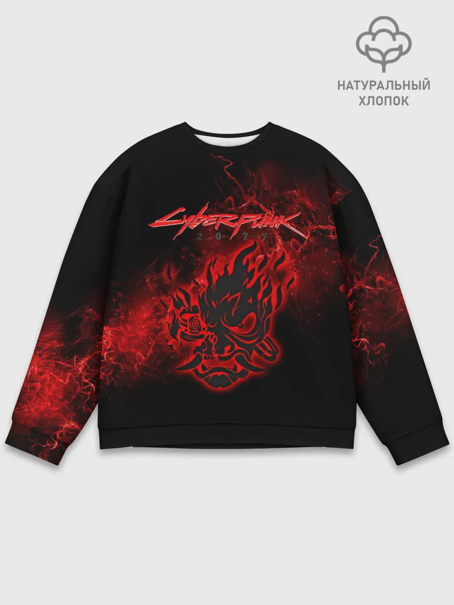 Мужской свитшот базовый / Cyberpunk 2077.